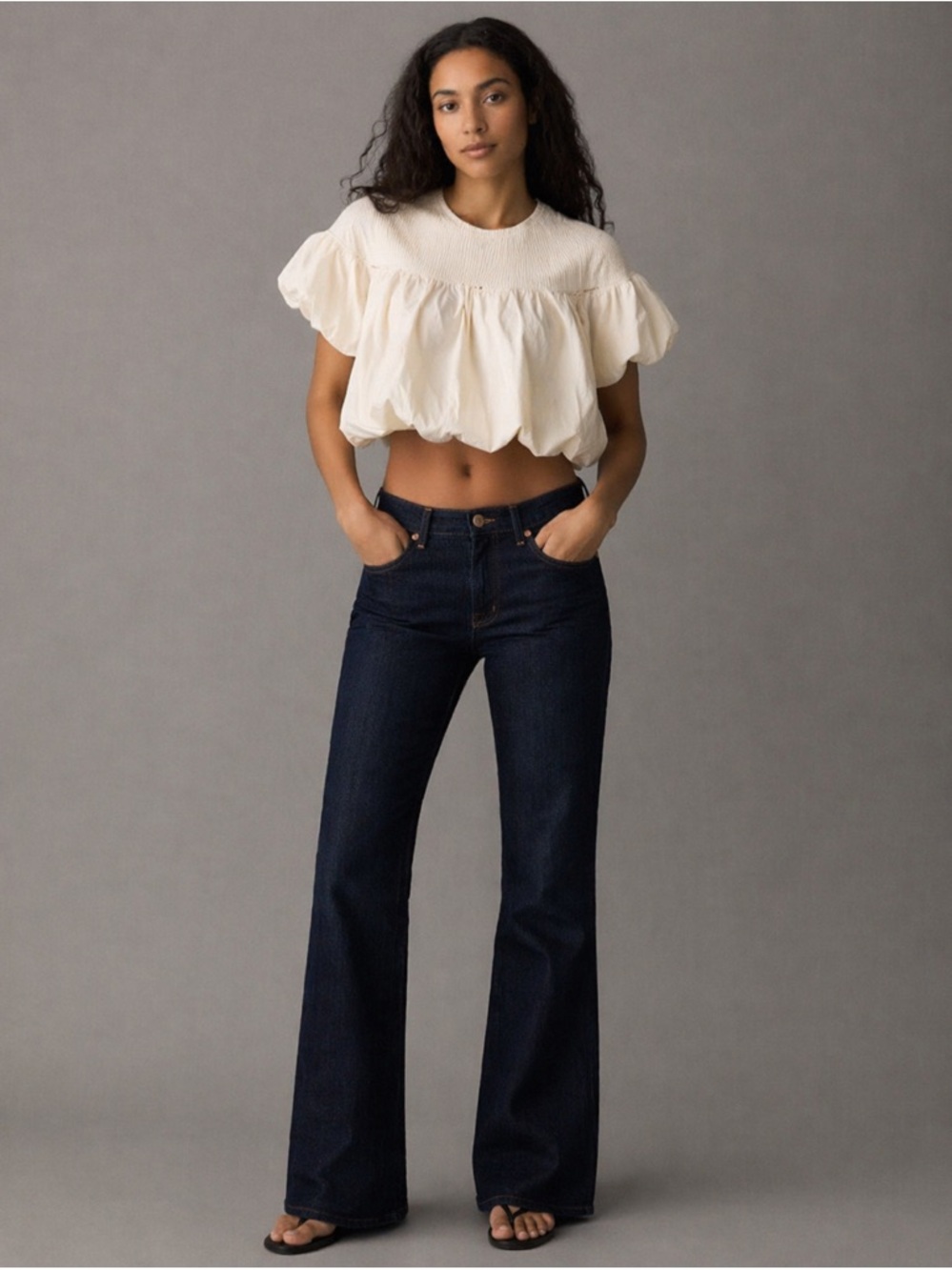 #97 J 🌷Brand Dark Blue Wide-Leg Jeans |  Mid Rise | Size 28